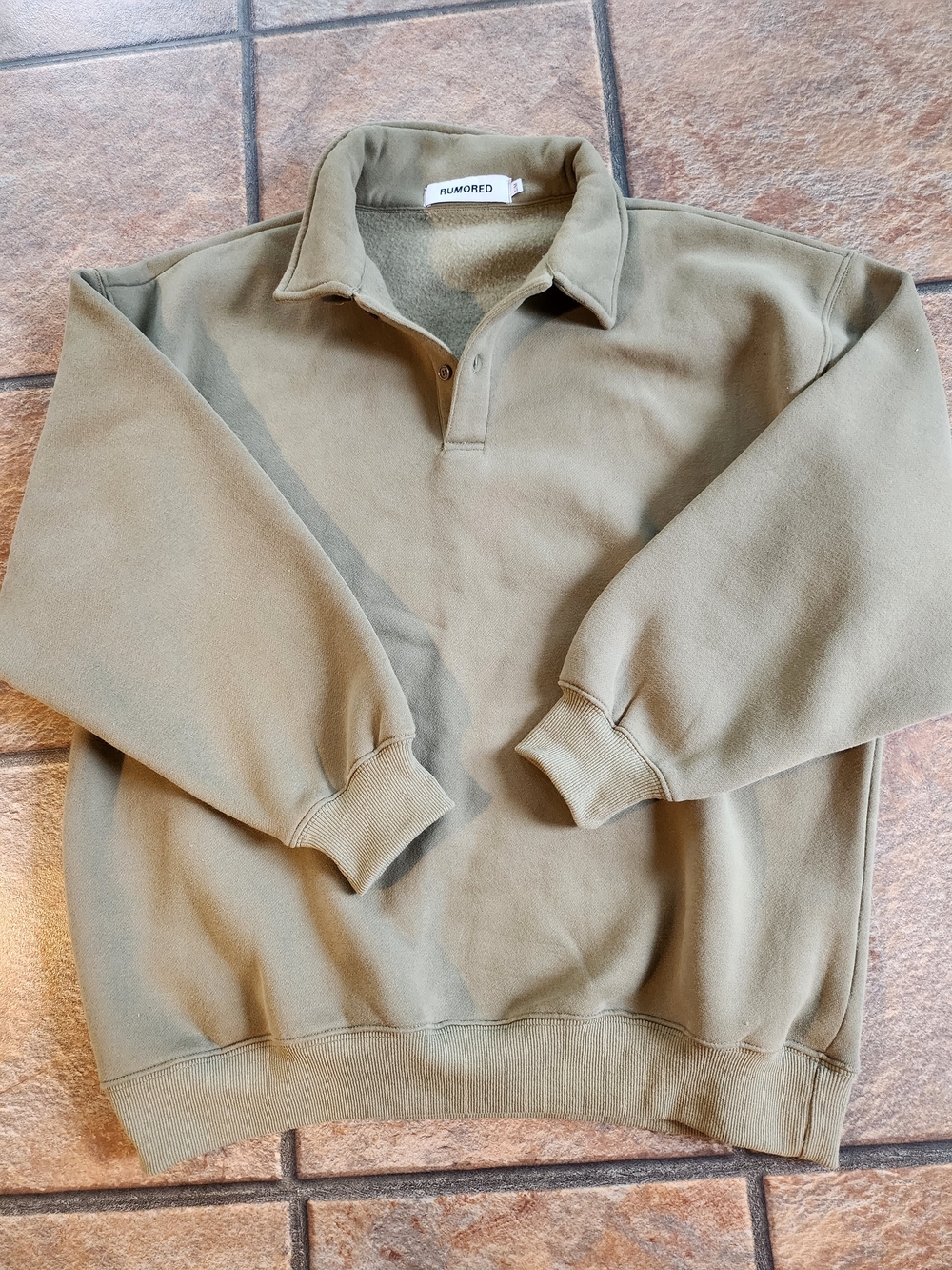 RUMORED Women's Polo Shirt in Olive Size Medium Like New